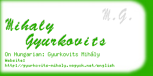 mihaly gyurkovits business card