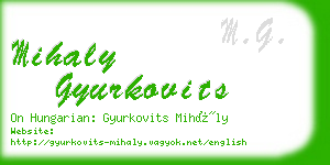 mihaly gyurkovits business card